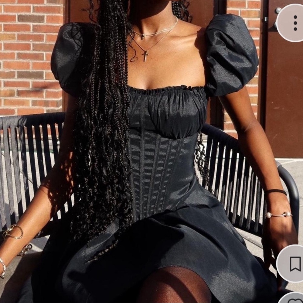 Revolve Claudette Mini Dress in Black - Picture 2 of 6